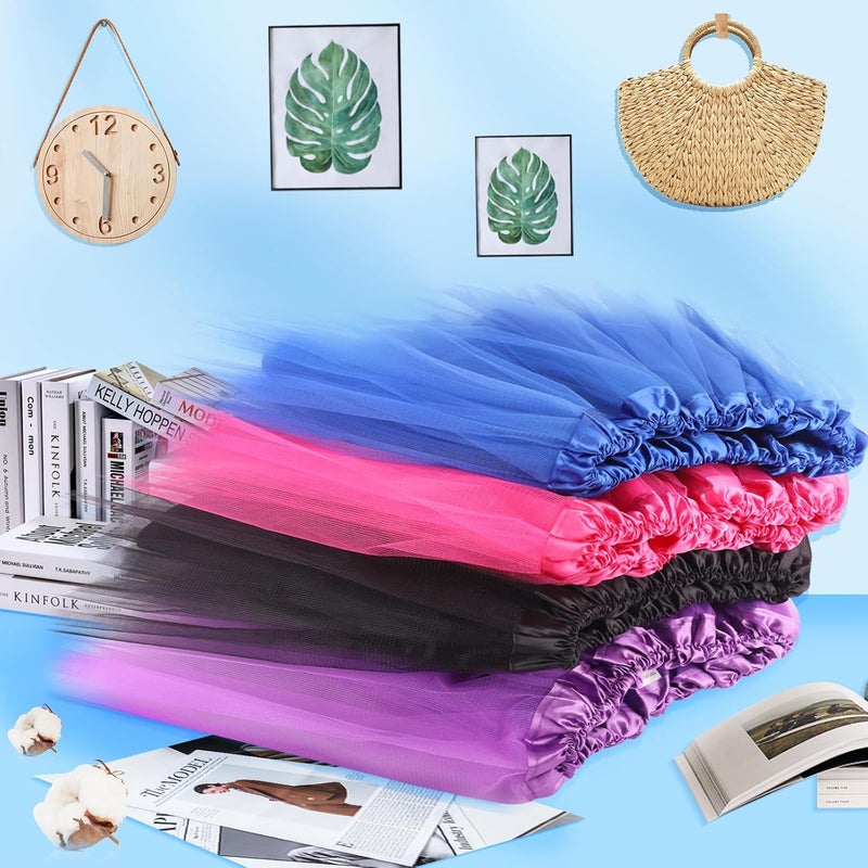 Lainlight Store Tutus for Women, Adult Tutu Skirts for Women 4 Layered Classic Elastic Tulle Tutu Skirts Party Festival Running - Image 3